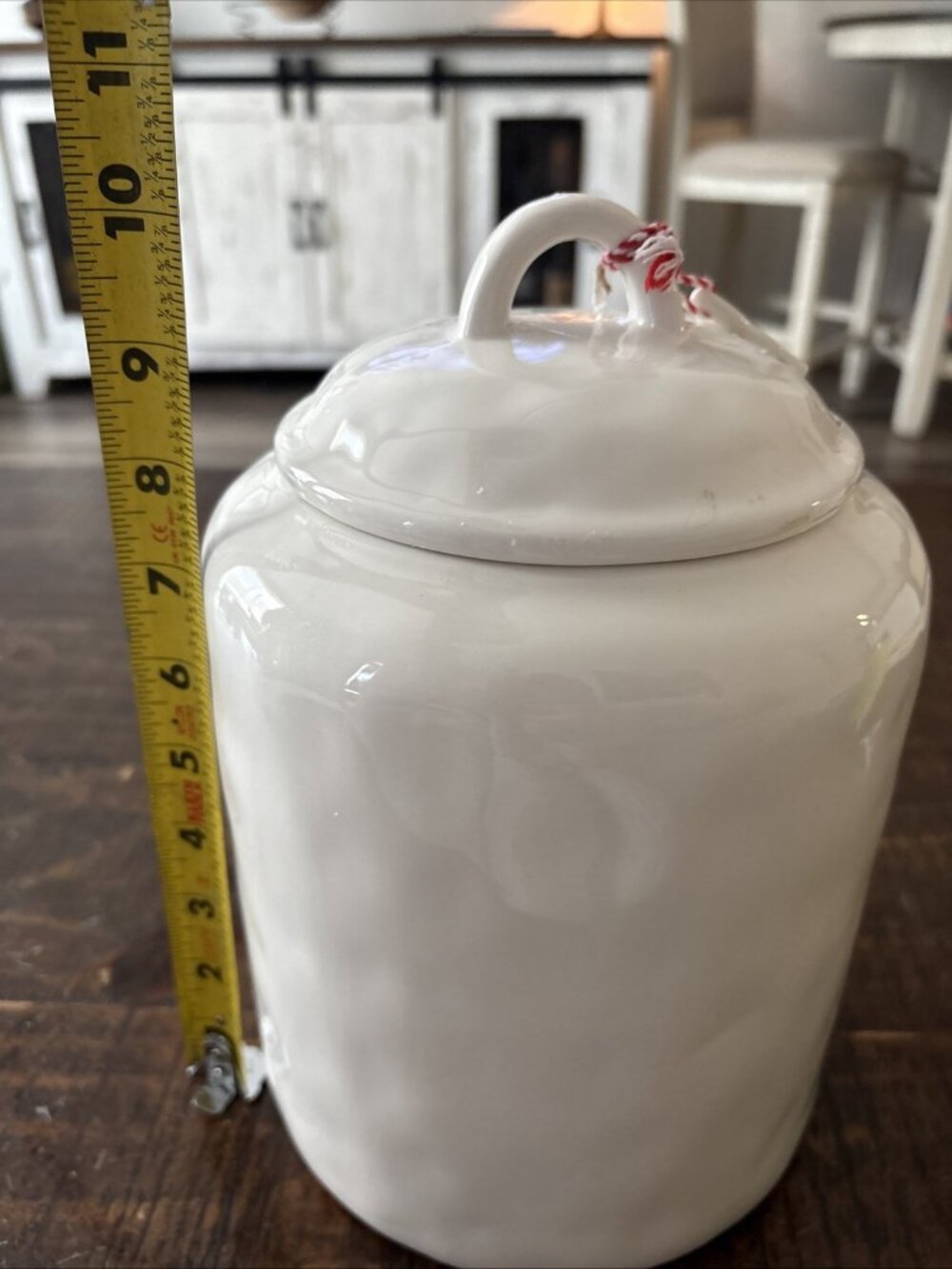 10 Strawberry Street Cookie Jar/ 10”Canister w/3 Christmas Trees-Beautiful! - Picture 3 of 7